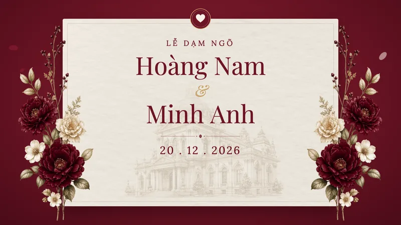 Mẫu video dạm ngõ Đỏ đậm