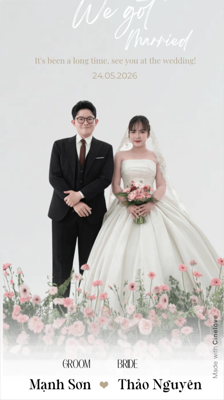 Thiệp cưới online MẠNH SƠN 💍 THẢO NGUYÊN từ Cinelove