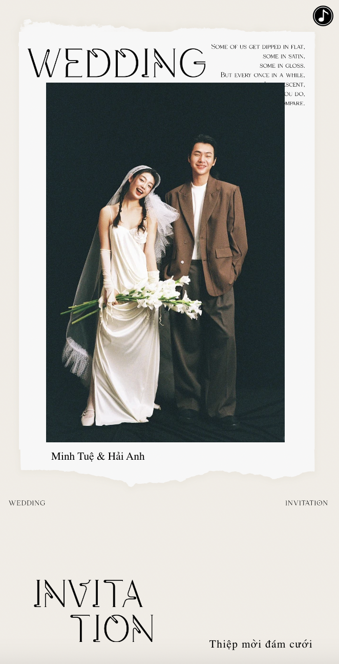 Thiệp cưới tạp chí thời trang vintage