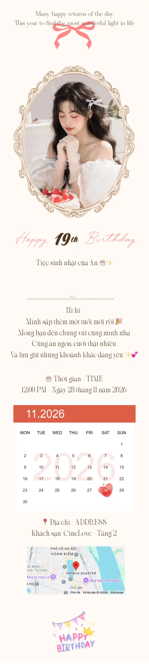 Thiệp sinh nhật online miễn phí - Thiệp sinh nhật 08 | Cinelove